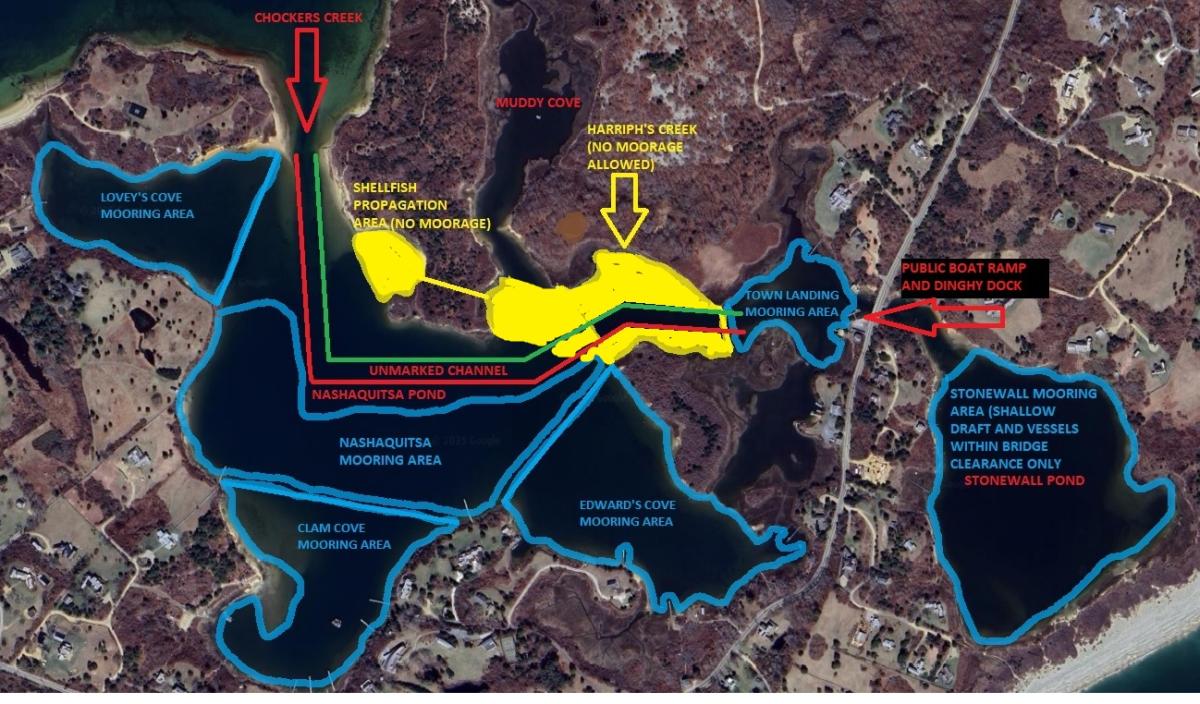 Nashaquitsa Pond Private Mooring Area Map 05012025