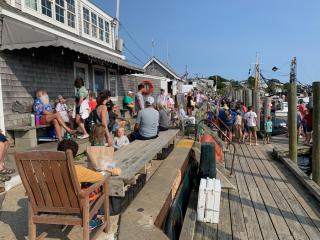 On the dock