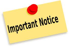 words saying Important Notice