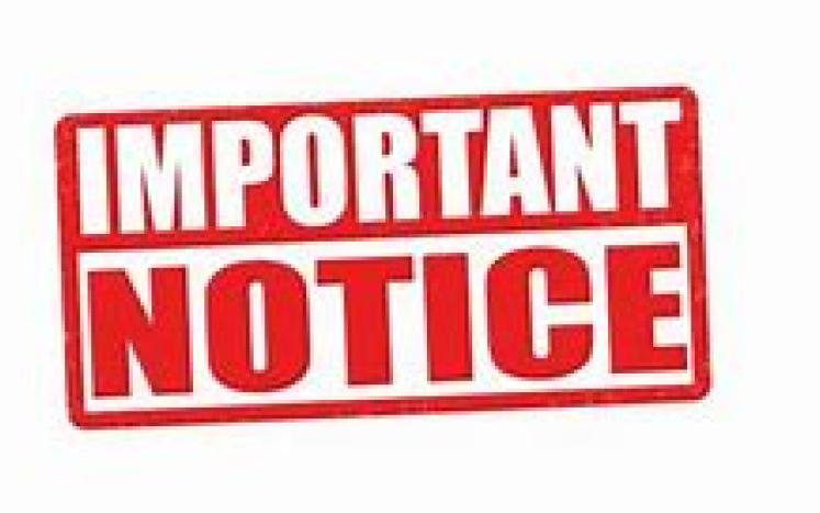 words stating important message in capitals and in red color 
