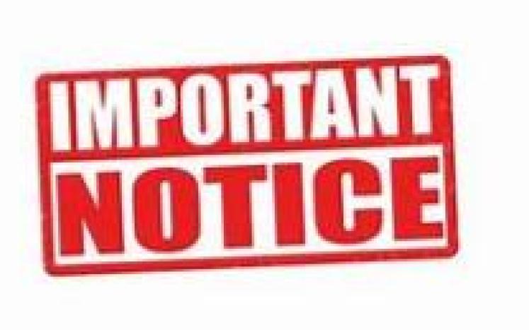 words Important Notice in bold capital letters 