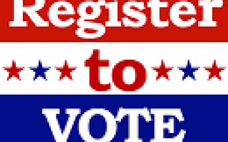 register to vote sign